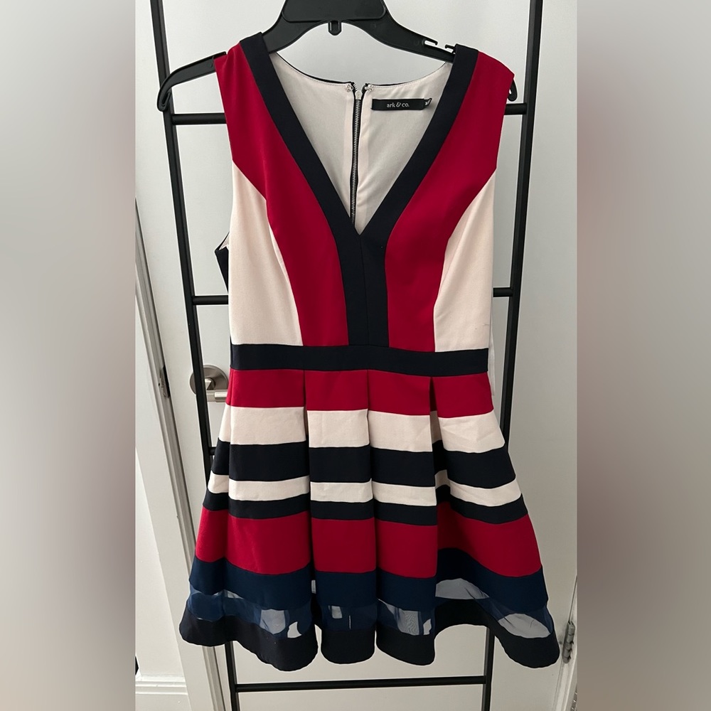 Nautical striped ark & co dress